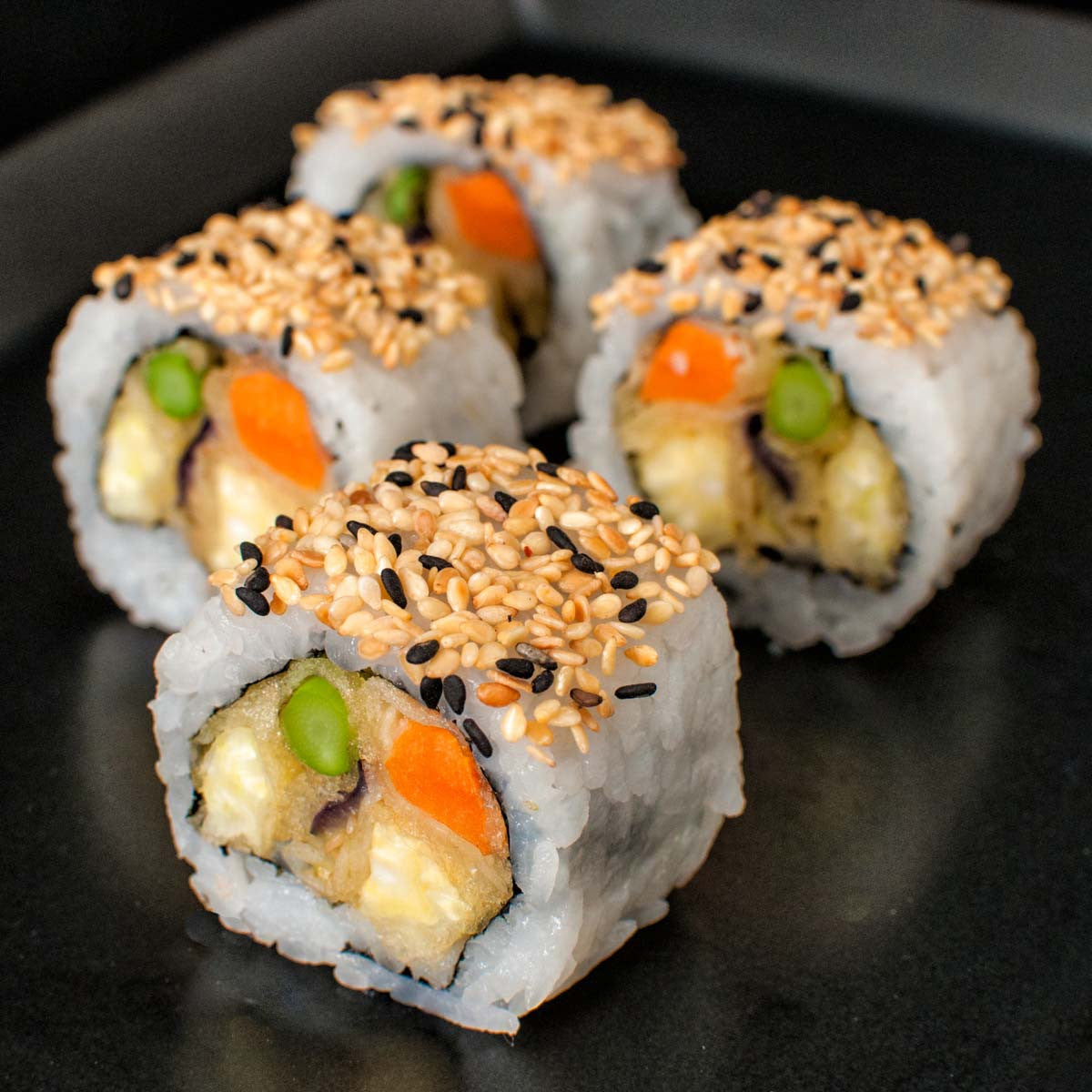 Exhotic Veg Tempura ABC Sauce Sushi Roll