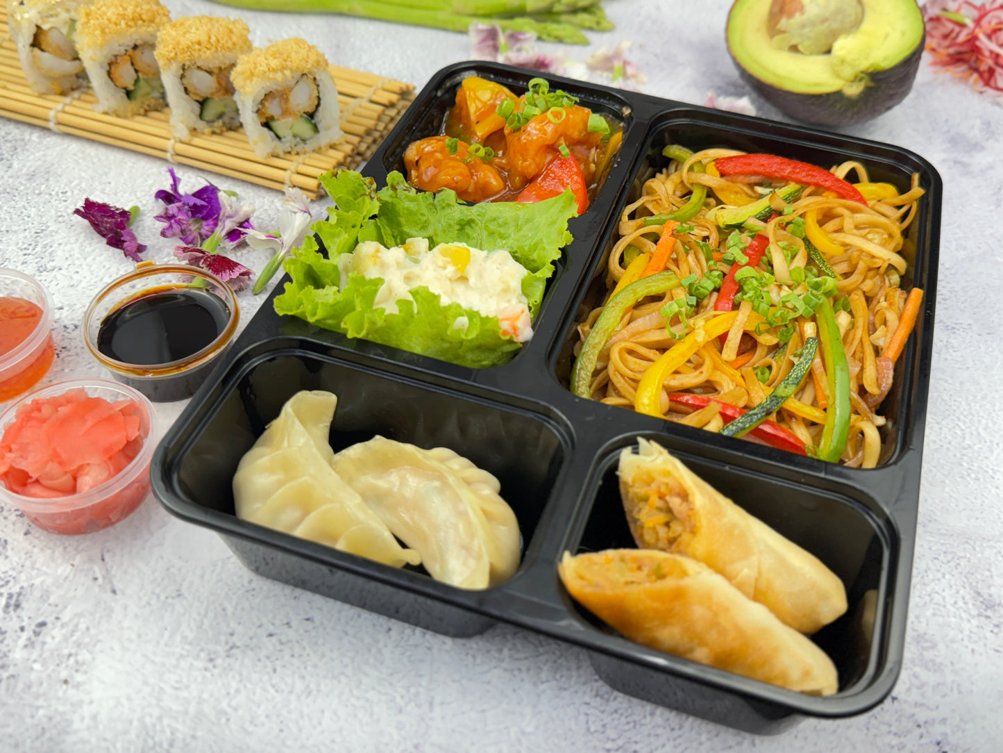 Chilli Garlic Prawn Bento
