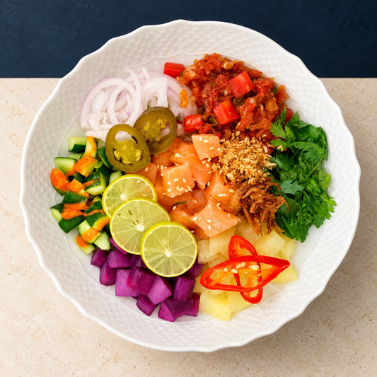 Kick Ass Salmon PokeTo (Diet Poke Bowl)